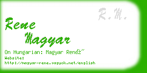 rene magyar business card